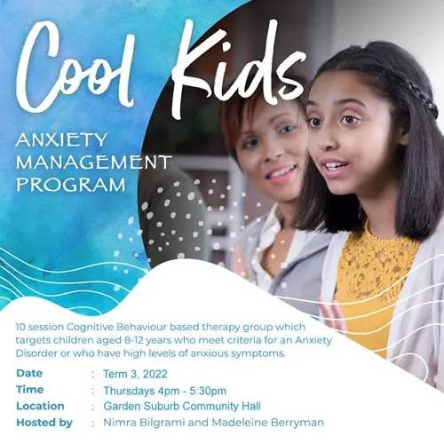 Cool Kids Anxiety Management Program at The Hummingbird Centre, Newcastle Psychologist